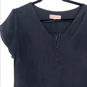 Philosophy Black Short Sleeve Blouse